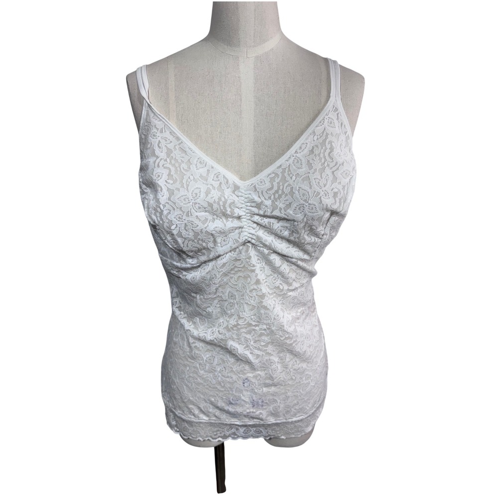 Bali 3XL White Camisole Women's Lace Adjustable Strap Lingerie
